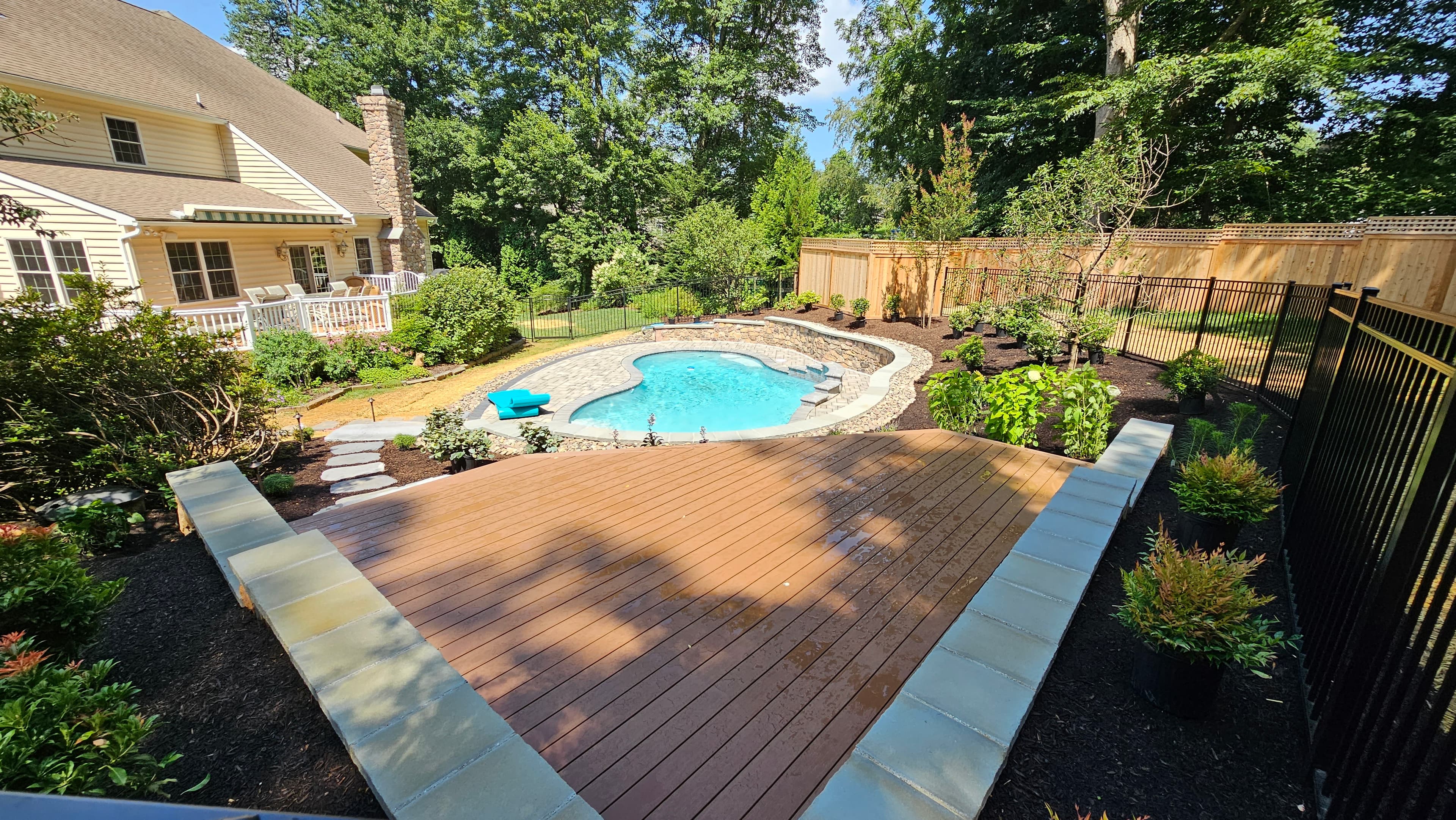 Pool Deck and Retaining Wall