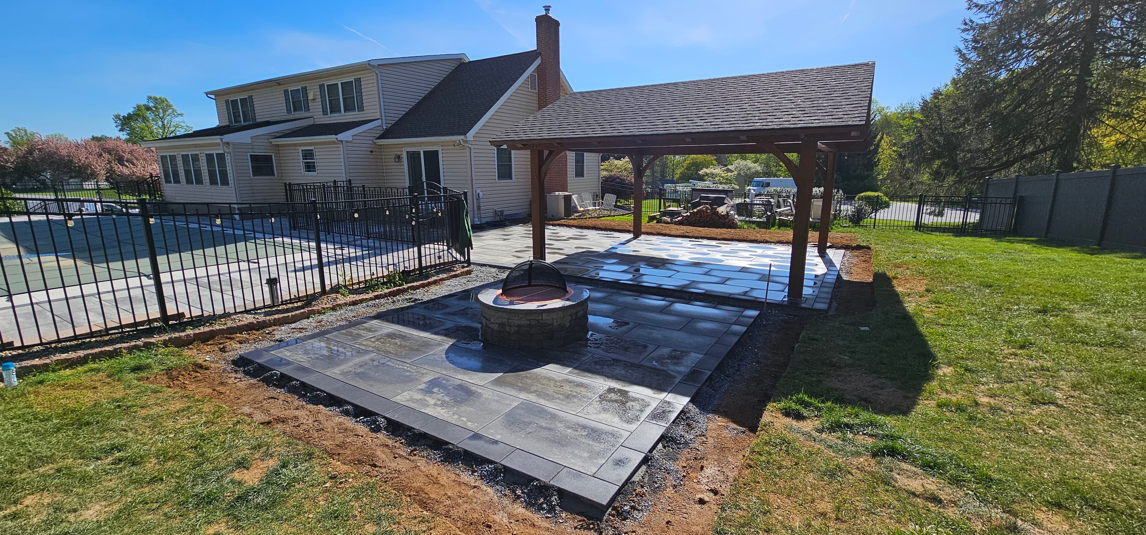 Pool Deck and Retaining Wall