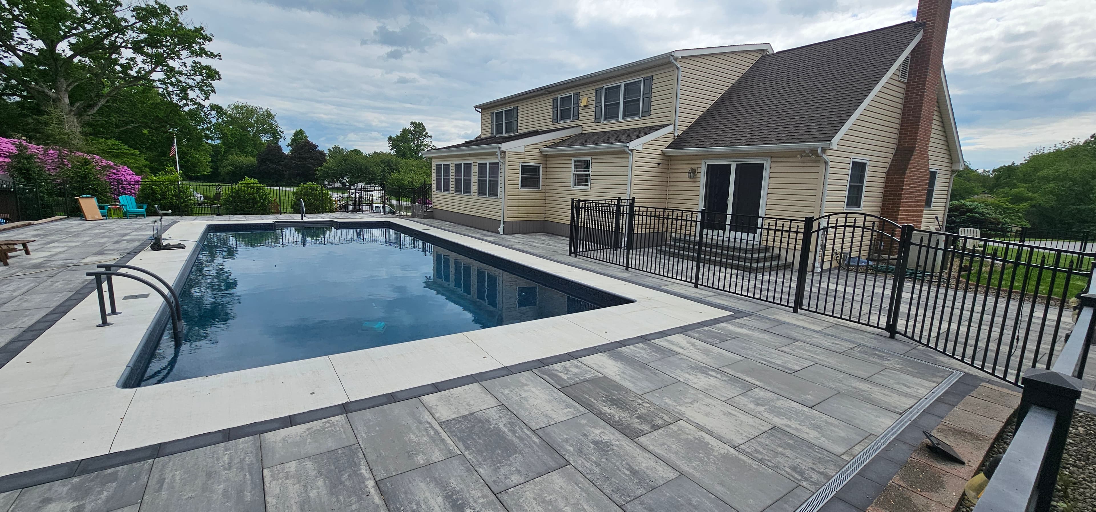 Pool Deck and Retaining Wall