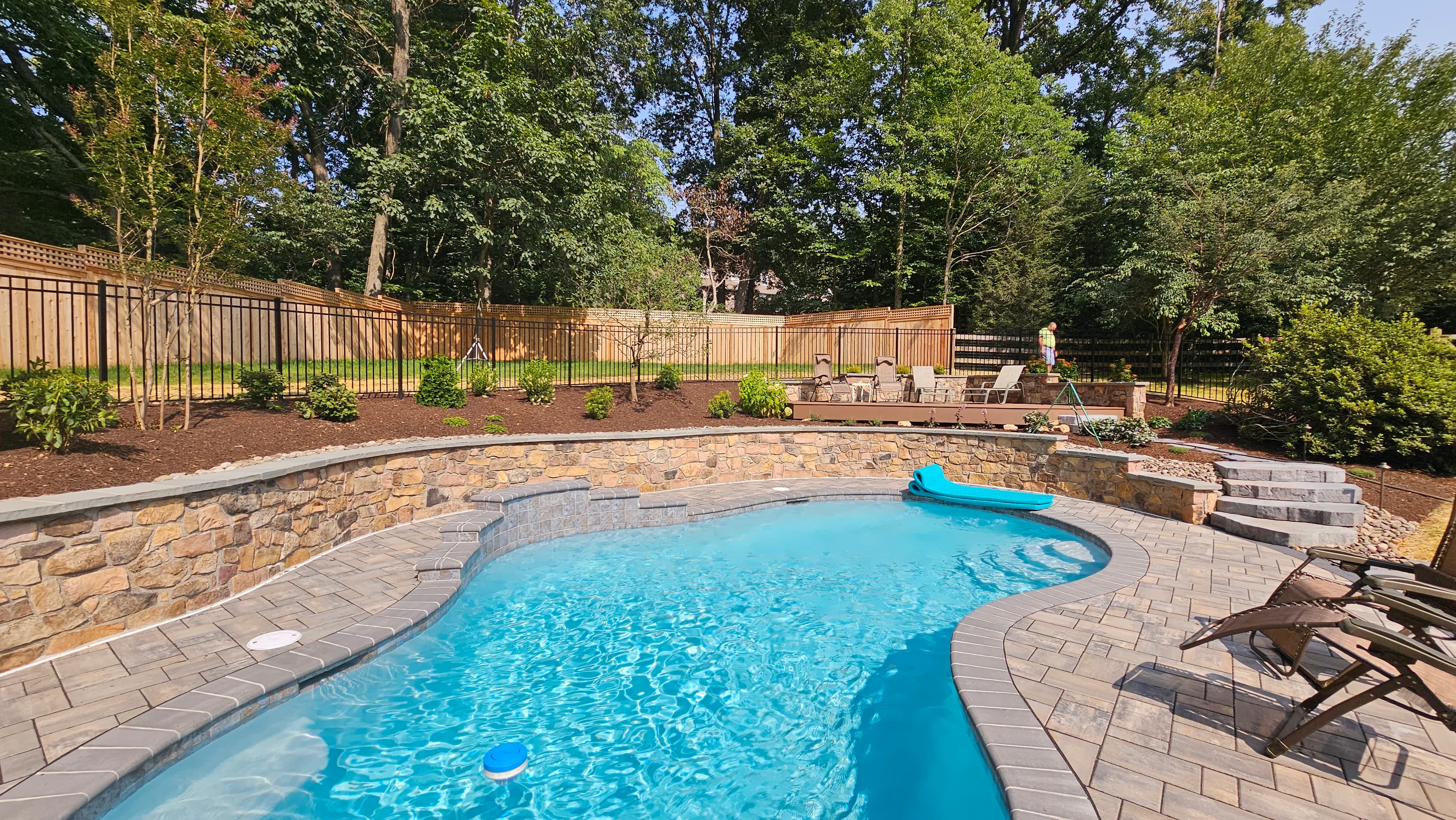 Pool Deck and Retaining Wall